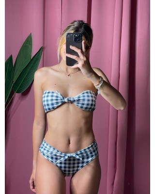 Bikini fascia a quadrettini