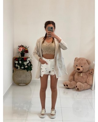 Shorts denim gioiello