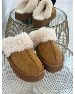 Pantofole alte con store pelo