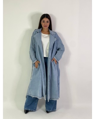 Trench in jeans chiaro