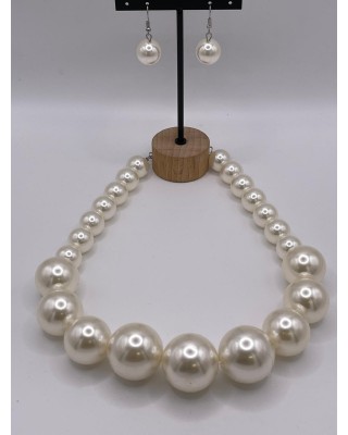 Set collana e orecchini perle