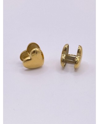 Orecchini a doppio heart face