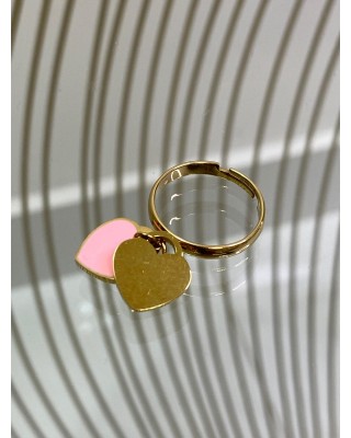 Anello cuore rosa
