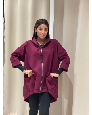 Giacca over con zip