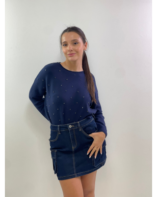 Maglione con strass