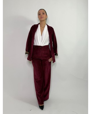 Pantalone a palazzo in velluto