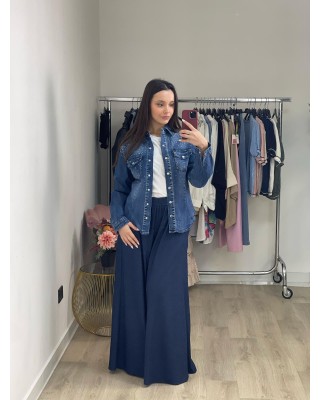 Camicia giacca denim strass