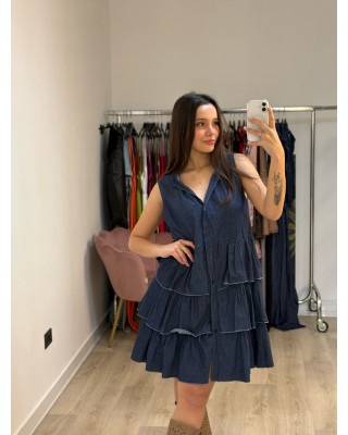 Abito balze denim