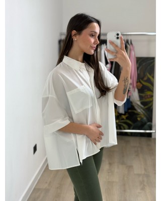 Camicia con retro plisè