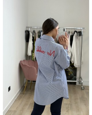 Camicia righe No Vabbè con...
